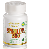 Spirulina 500, Kék-Zöld alga étrend kiegészítő 100 db tabletta  (OETI notifikációs szám: 12999/2013) A Spirulina napi adagjában található B12-vitamin hozzájárul az immunrendszer normál működéséhez.